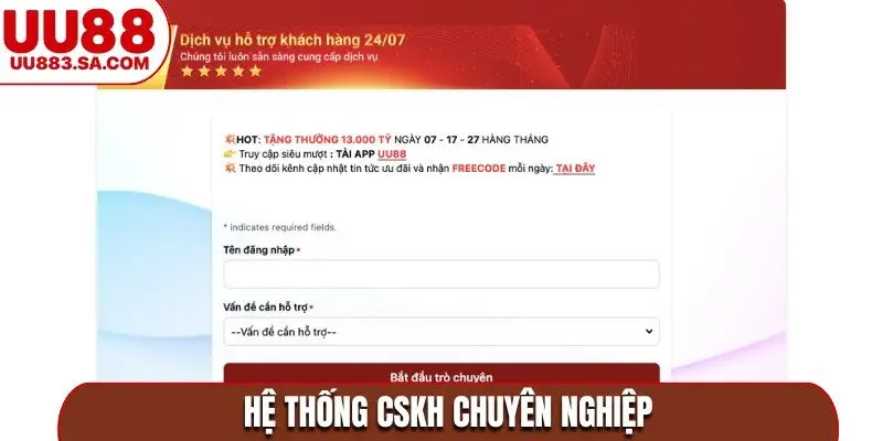 Hệ thống CSKH chuyên nghiệp